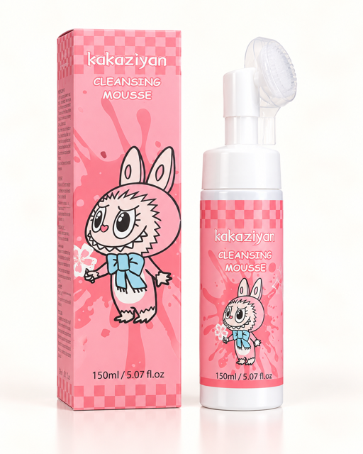 فوم شستشوی صورت براشدار کاکازیان Kakaziyan Cleansing Mousse حجم ۱۵۰ میل – صورتی